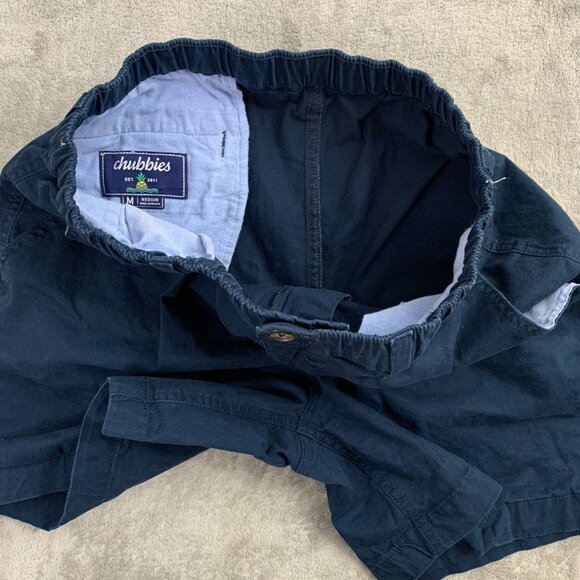 Chubbies Shorts Mens Medium Chino Cotton Twill Stretch Waist 5” Preppy Navy Blue - Picture 5 of 9
